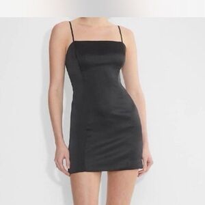 Aritzia Black Mini Dress with Spaghetti Straps